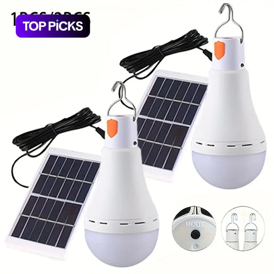 Solar-Powered LED Light Bulb, Emergency Light Bulb with 3 Lighting Modes, Portable Night Light for Garden, Camping and Fishing #TOP PICKS