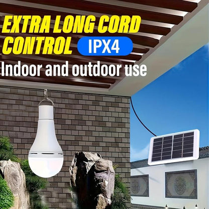 Solar-Powered LED Light Bulb, Emergency Light Bulb with 3 Lighting Modes, Portable Night Light for Garden, Camping and Fishing #TOP PICKS