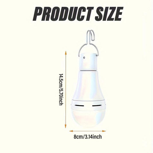Solar-Powered LED Light Bulb, Emergency Light Bulb with 3 Lighting Modes, Portable Night Light for Garden, Camping and Fishing #TOP PICKS
