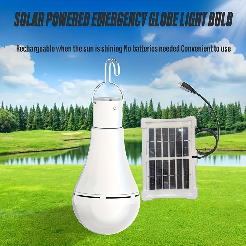 Solar-Powered LED Light Bulb, Emergency Light Bulb with 3 Lighting Modes, Portable Night Light for Garden, Camping and Fishing #TOP PICKS